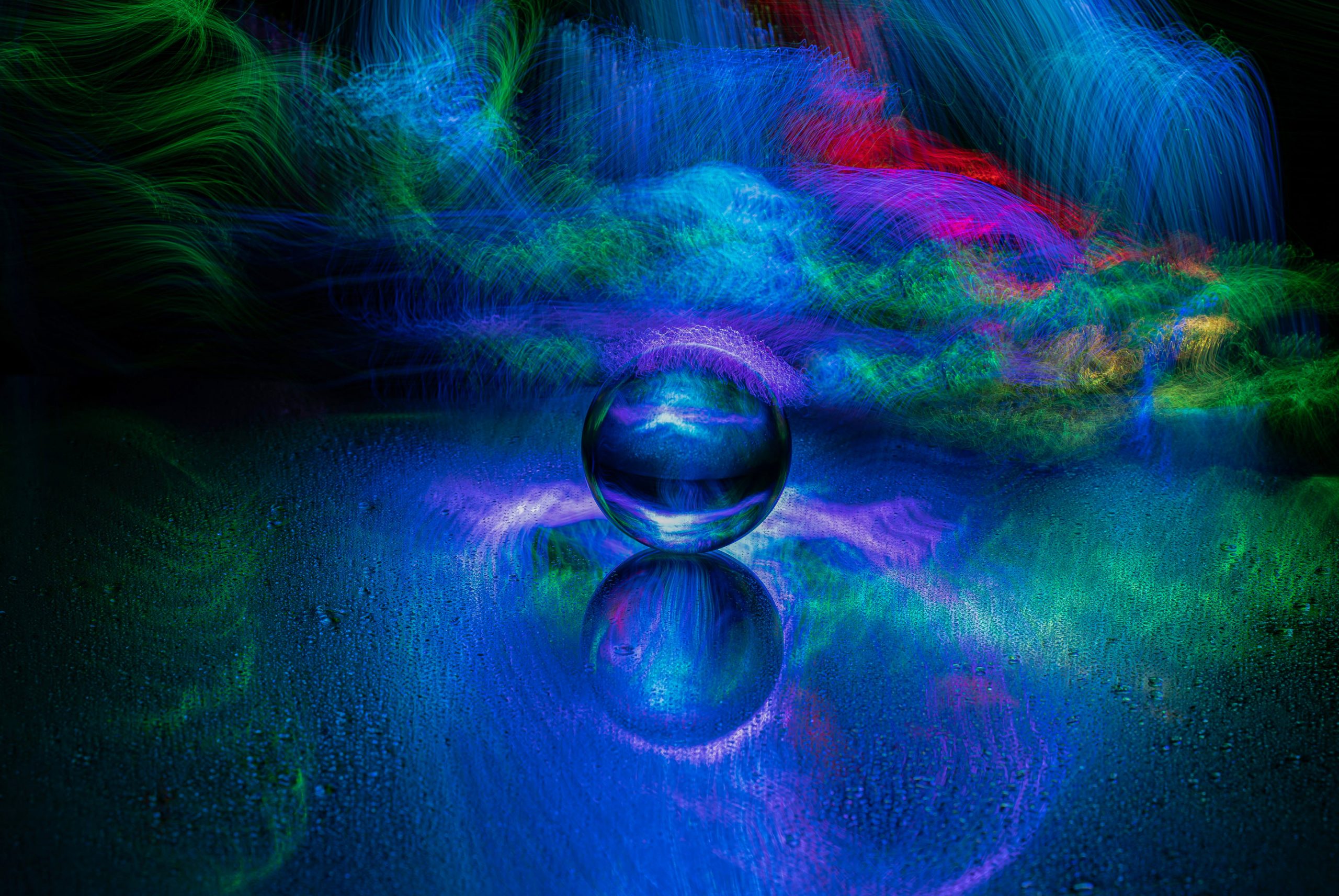 Lightpainting mit der Glaskugel